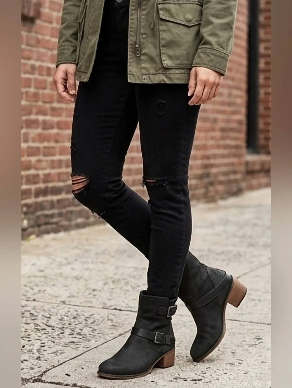 Franco Sarto Larisa 2 Nubuck Leather Moto Ankle Boots 2